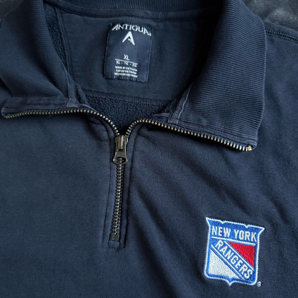 New York Rangers Navy Quarter-Zip
